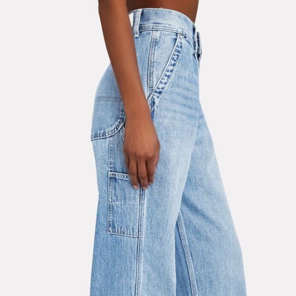 RE/DONE Utility Loose Straight-Leg Jeans Raw Hem - Vintage Fade - sz 26 NWT - Picture 3 of 12